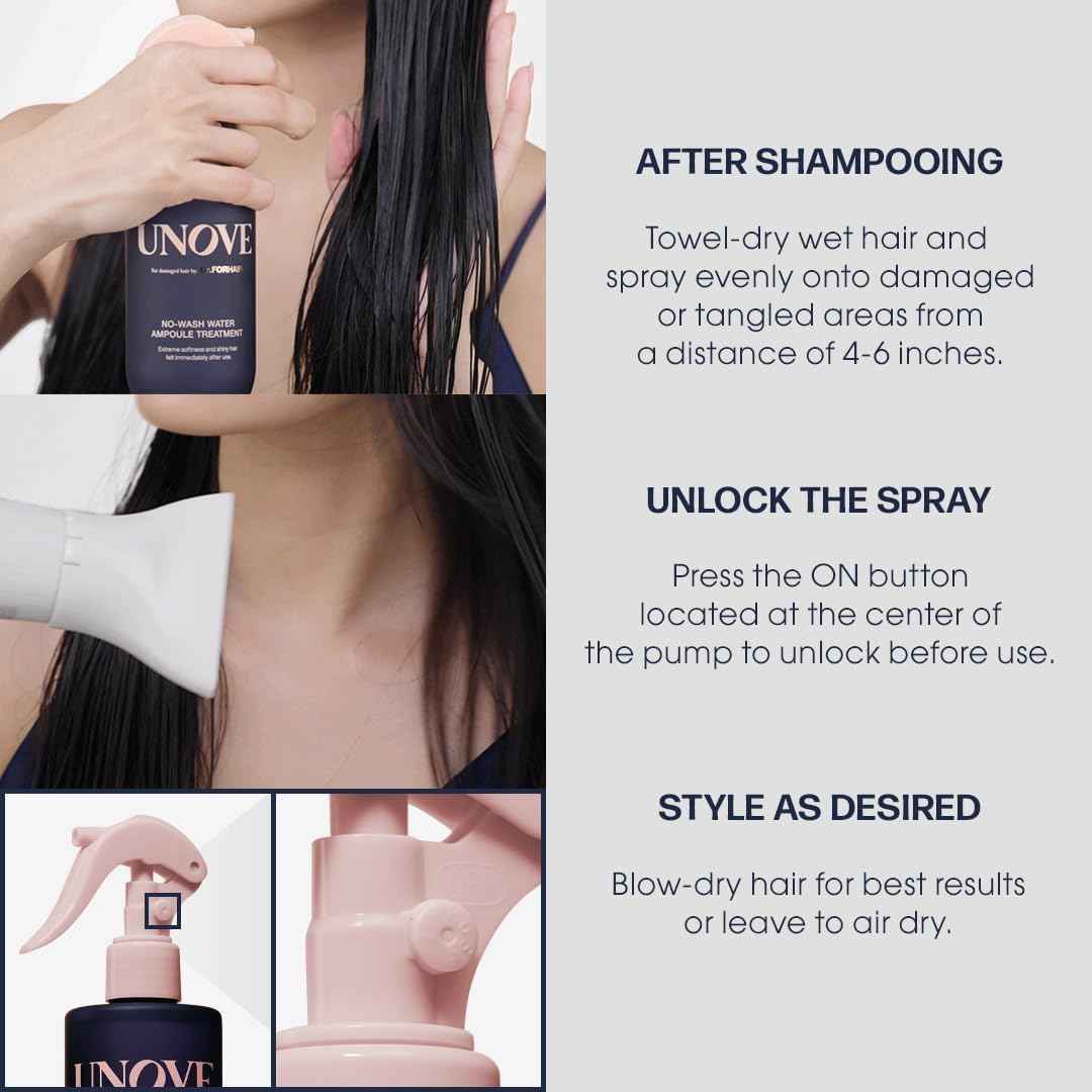 UNOVE No-Wash Water Ampoule Treatment 200ml