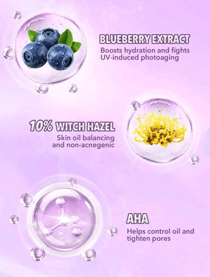 SHEGLAM Good Grip Hydrating Primer-Blueberry + Aha