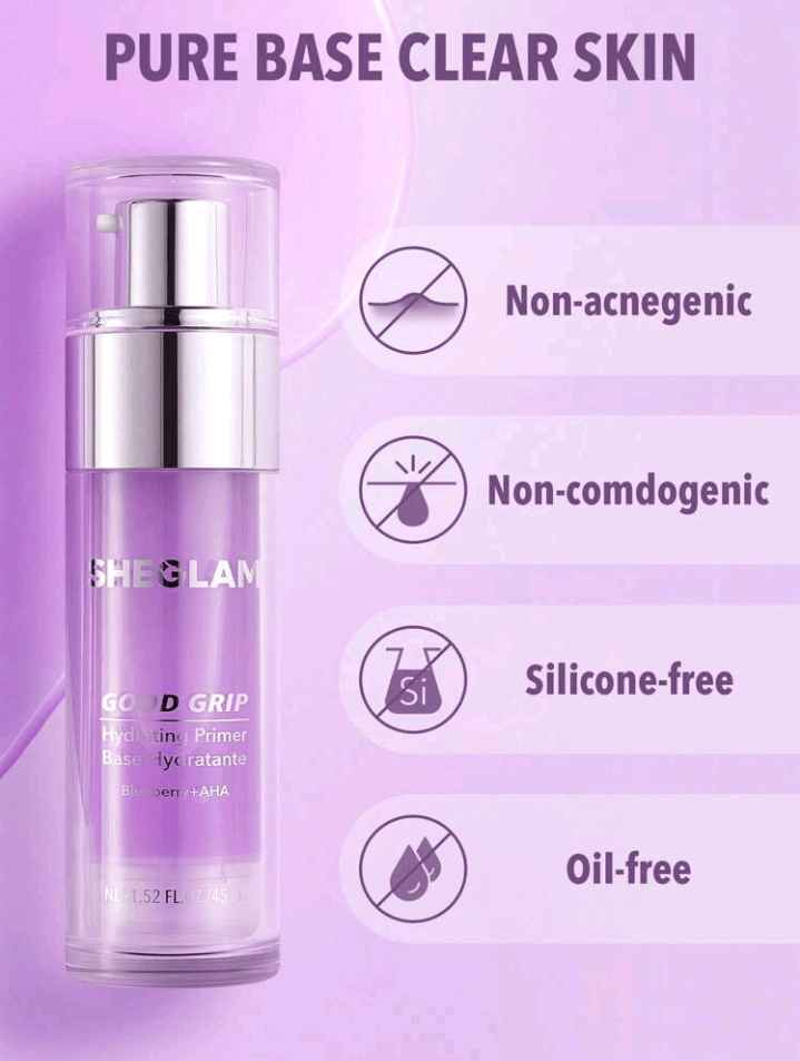 SHEGLAM Good Grip Hydrating Primer-Blueberry + Aha
