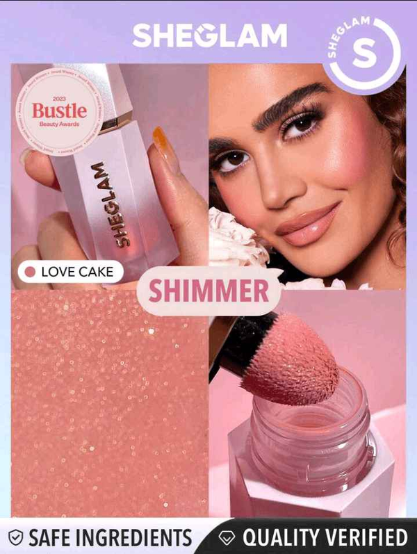 SHEGLAM Color Bloom Dayglow Liquid Blush Shimmer Finish Glowing Gel Cream Blush Long Lasting Non-Fading Highly Pigmented Lightweight Long Wear Smooth Blusher