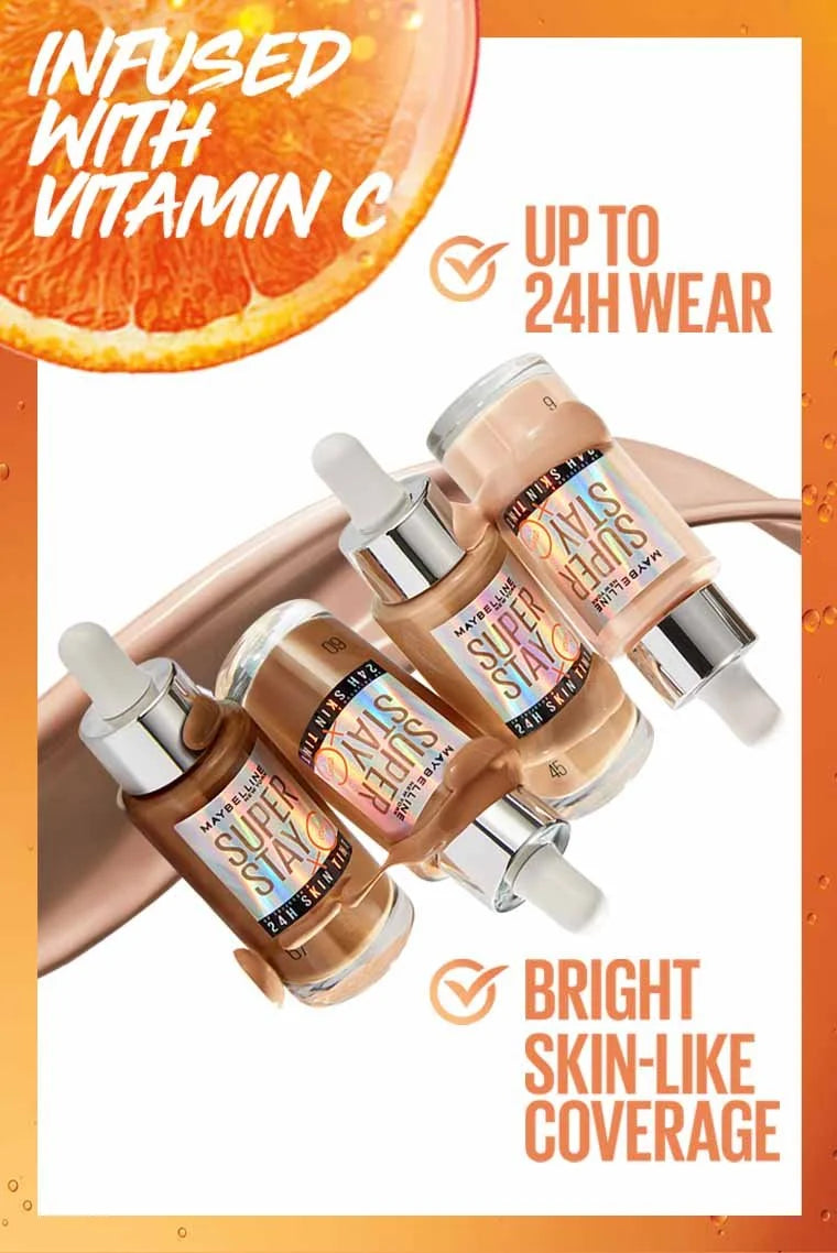 Maybelline Super Stay 24H Skin Tint Foundation Serum with Vitamin C (30ml)