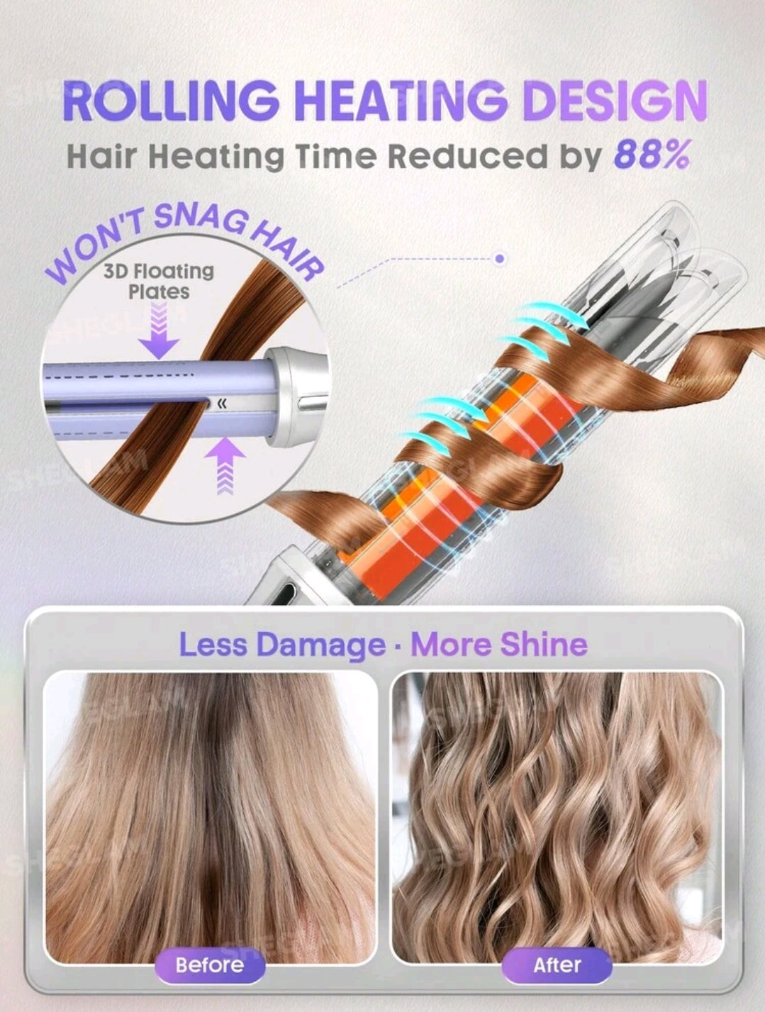 SHEGLAM HAIR One Touch Airflow Styler Pro-32mm Silver-Purple (pre-order)