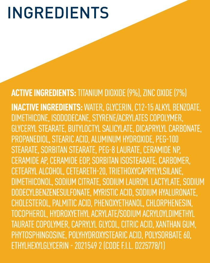 Cerave Hydrating mineral Sunscreen SPF 50 Face Lotion