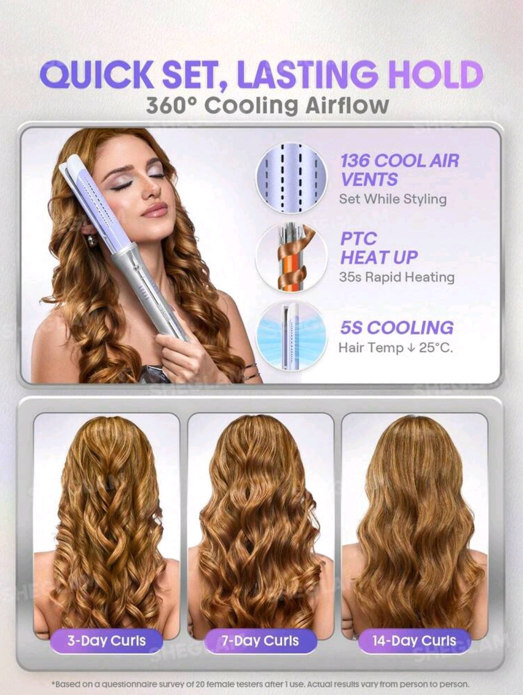SHEGLAM HAIR One Touch Airflow Styler Pro-32mm Silver-Purple (pre-order)