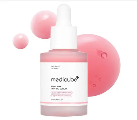 medicube PDRN Pink Peptide Serum, Pink glow serum, Peptide, Niacinamide, Hydrating & Moisturizing & Firming, Uneven Skin Tone, Korean Skincare | Rose PDRN (Vegan)