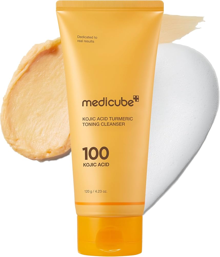 medicube Facial Cleanser Kojic Acid Turmeric Whip Cleanser for Brightening