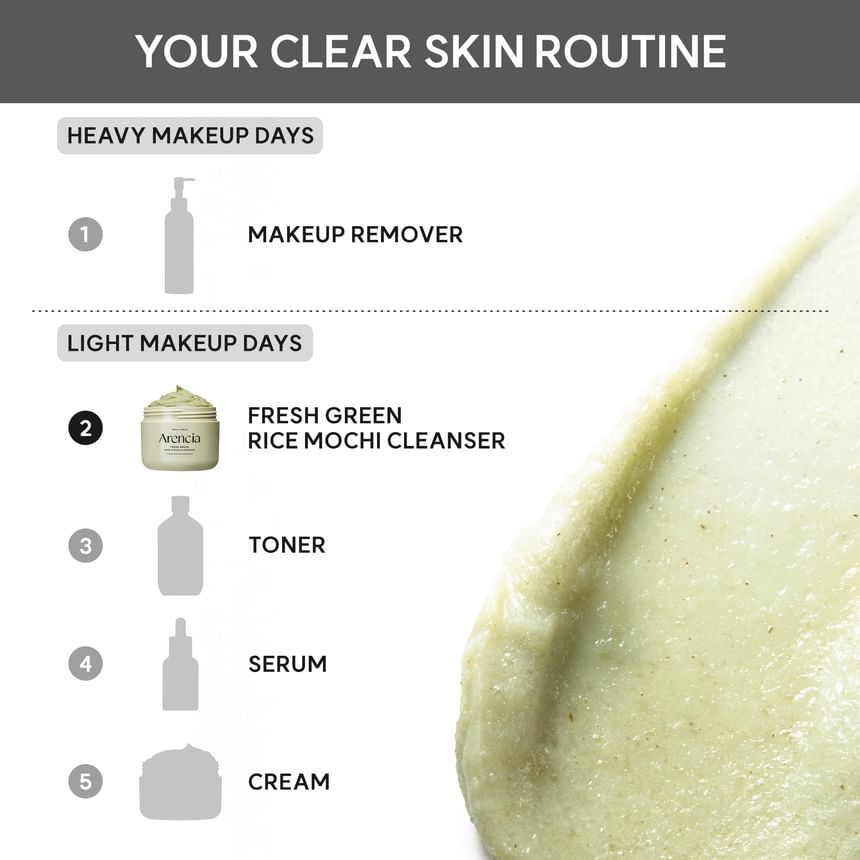 ARENCIA- Fresh Green Rice Mochi Cleanser ( 120gm)