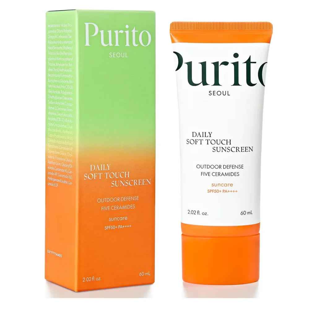 PURITO SEOUL Daily Soft Touch Sunscreen SPF50+ PA++++ 60ml – Lightweight & Non-Greasy Sun Protection | Korean skincare in pakistan
