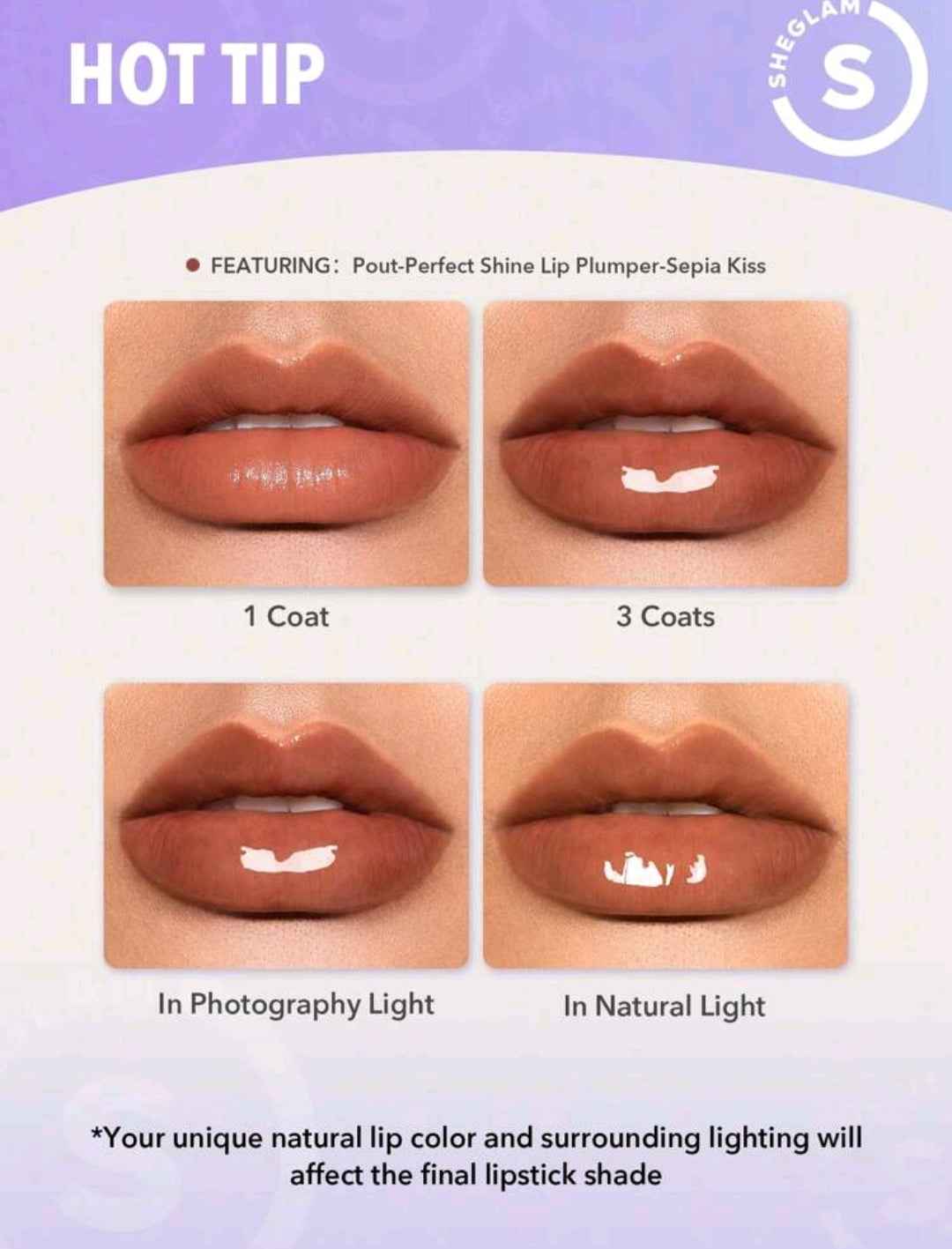 SHEGLAM Pout-Perfect Shine Lip Plumper-Sepia Kiss