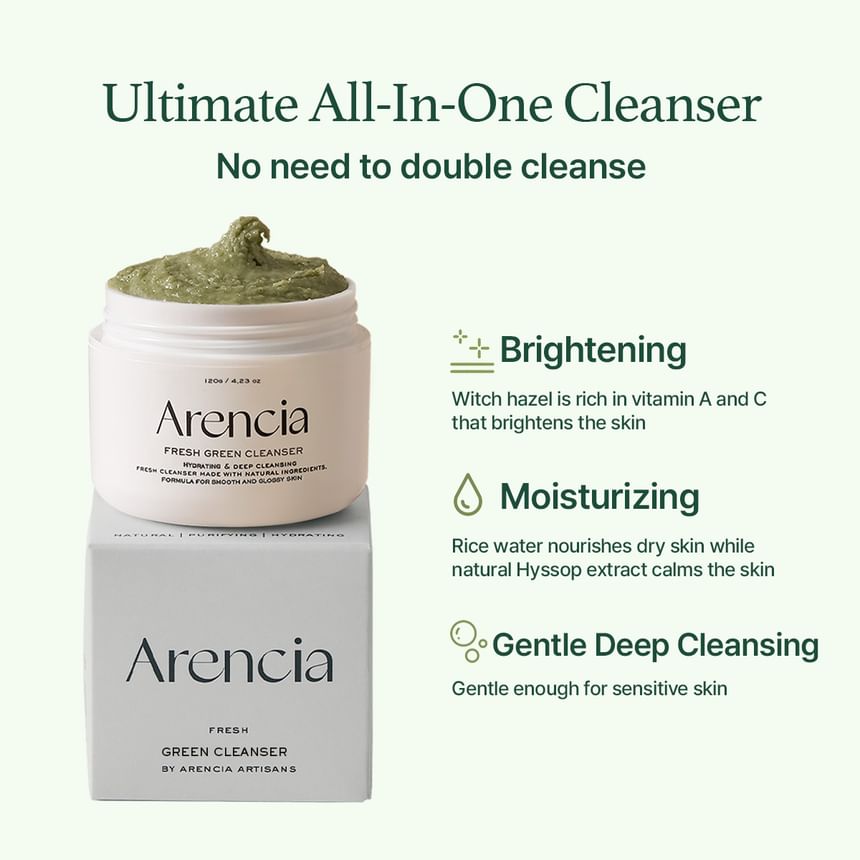ARENCIA- Fresh Green Rice Mochi Cleanser ( 120gm)