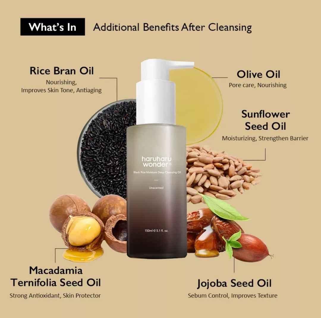 Haruharu Wonder – Black Rice Moisture Deep Cleansing Oil 150ml (Unscent)