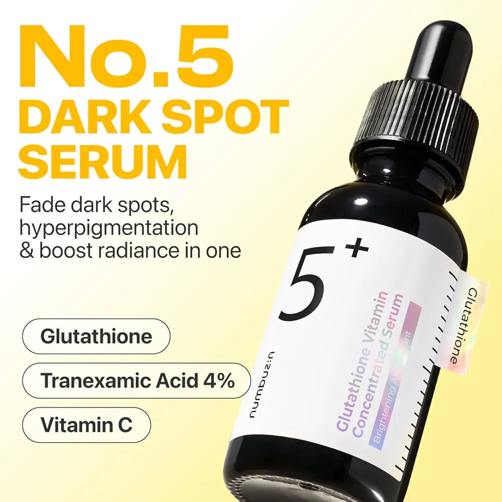 numbuzin No.5 Serum |Tranexamic Acid 4%, Niacinamide 5%, Glutathione, Vitamin C | Vitamin Concentrated Serum | Hyperpigmentation| Suitable for Sensitive Skin, Korean Skincare