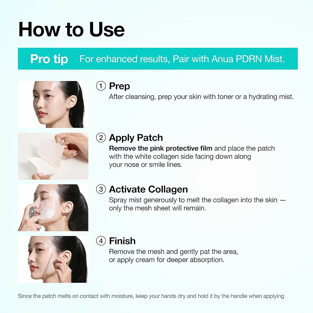 Anua PDRN Collagen Melting Patches For glass skin