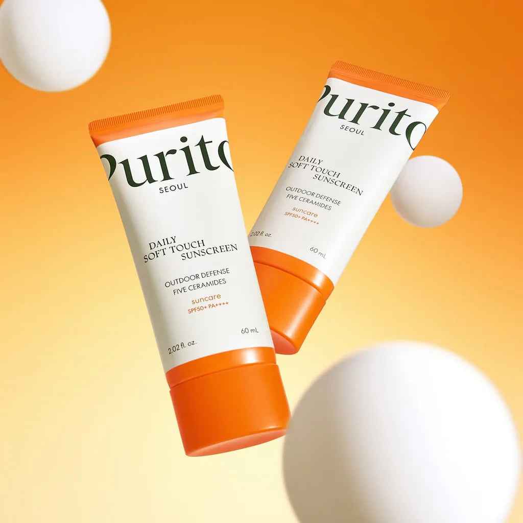 PURITO SEOUL Daily Soft Touch Sunscreen SPF50+ PA++++ 60ml – Lightweight & Non-Greasy Sun Protection | Korean skincare in pakistan