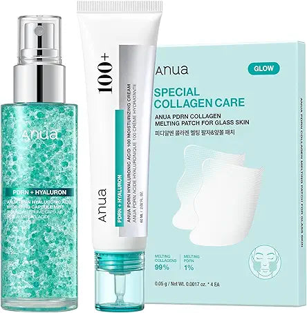 Anua Pdrn+Hylauronic Set|collagen|Mist|moisturizing cream|melting patches