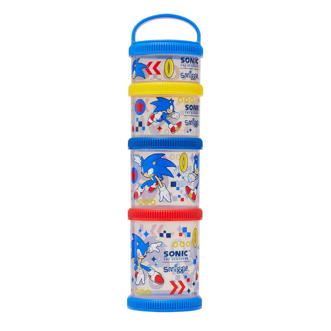 Smiggle Snack & Stack Containers | Sonic | (4pcs) Set