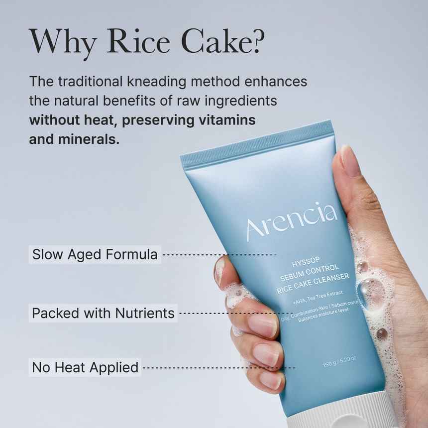 Arencia Hyssop Sebum Control Rice Cake Cleanser 150g