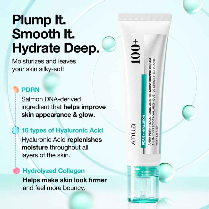 Anua PDRN Hyaluronic Acid 100 Moisturizing Cream