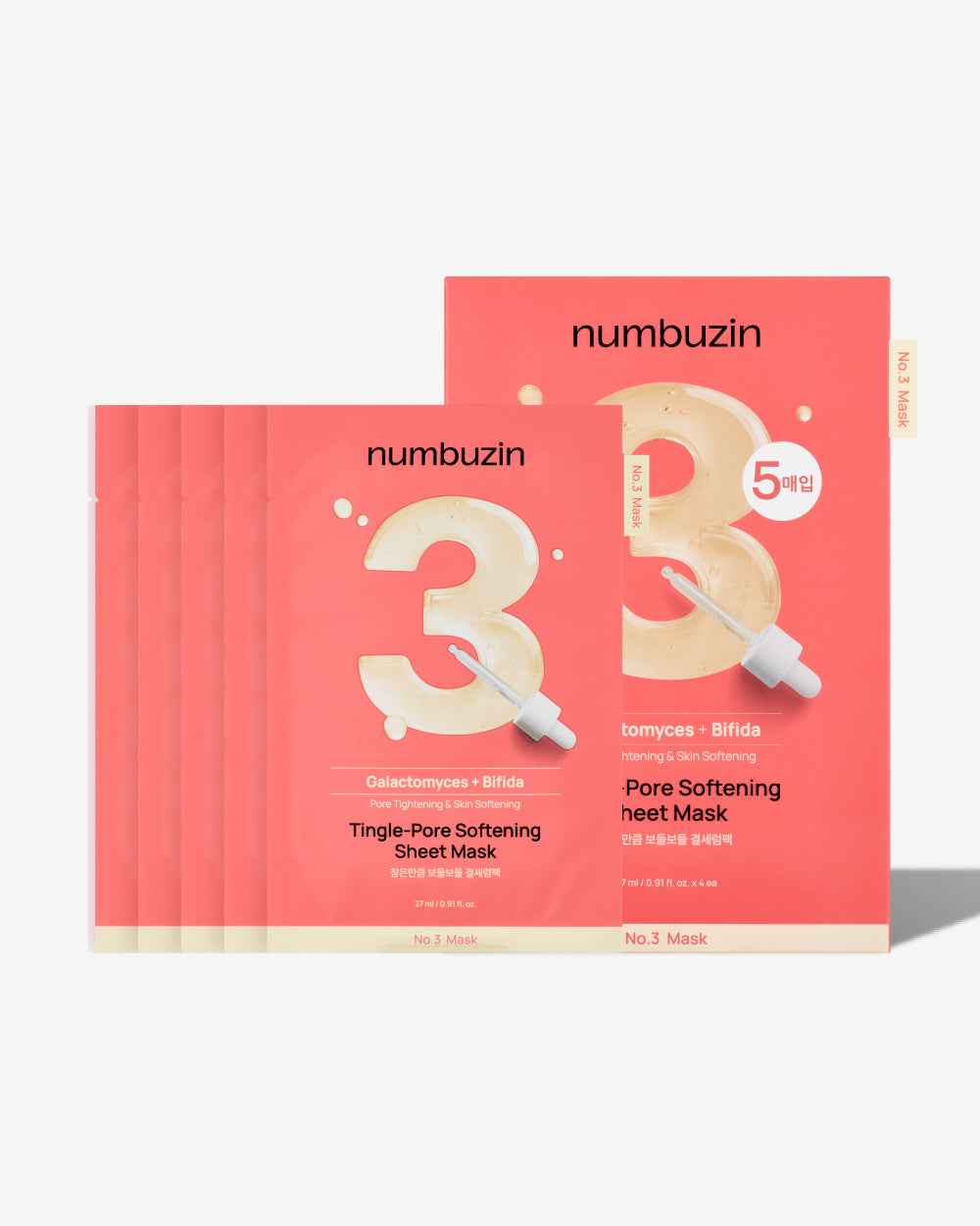 No.3 Tingle-Pore Softening Sheet Mask (5 Sheets)