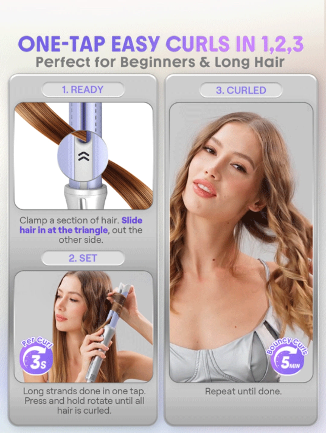 SHEGLAM HAIR One Touch Airflow Styler Pro-32mm Silver-Purple (pre-order)