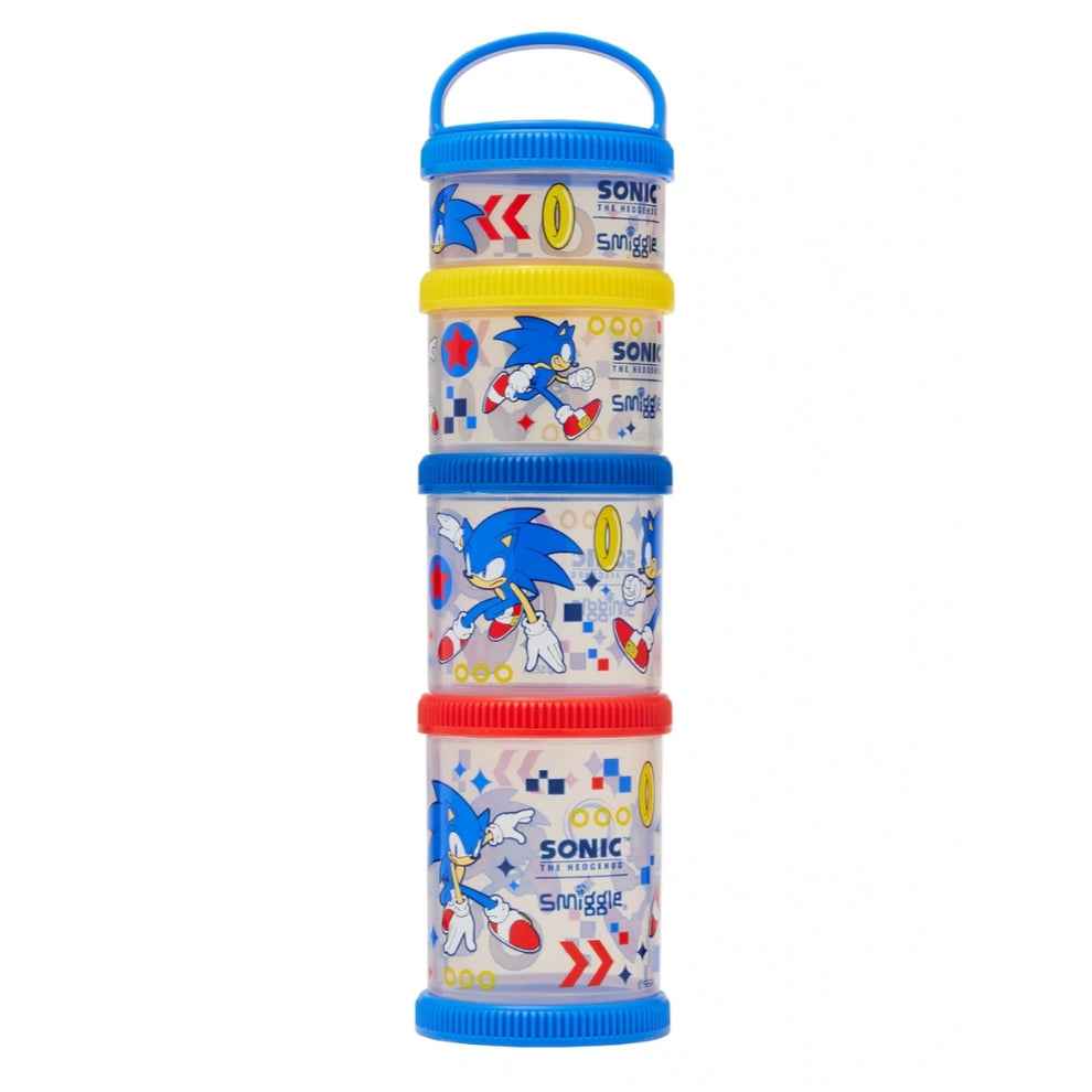 Smiggle Snack & Stack Containers | Sonic | (4pcs) Set