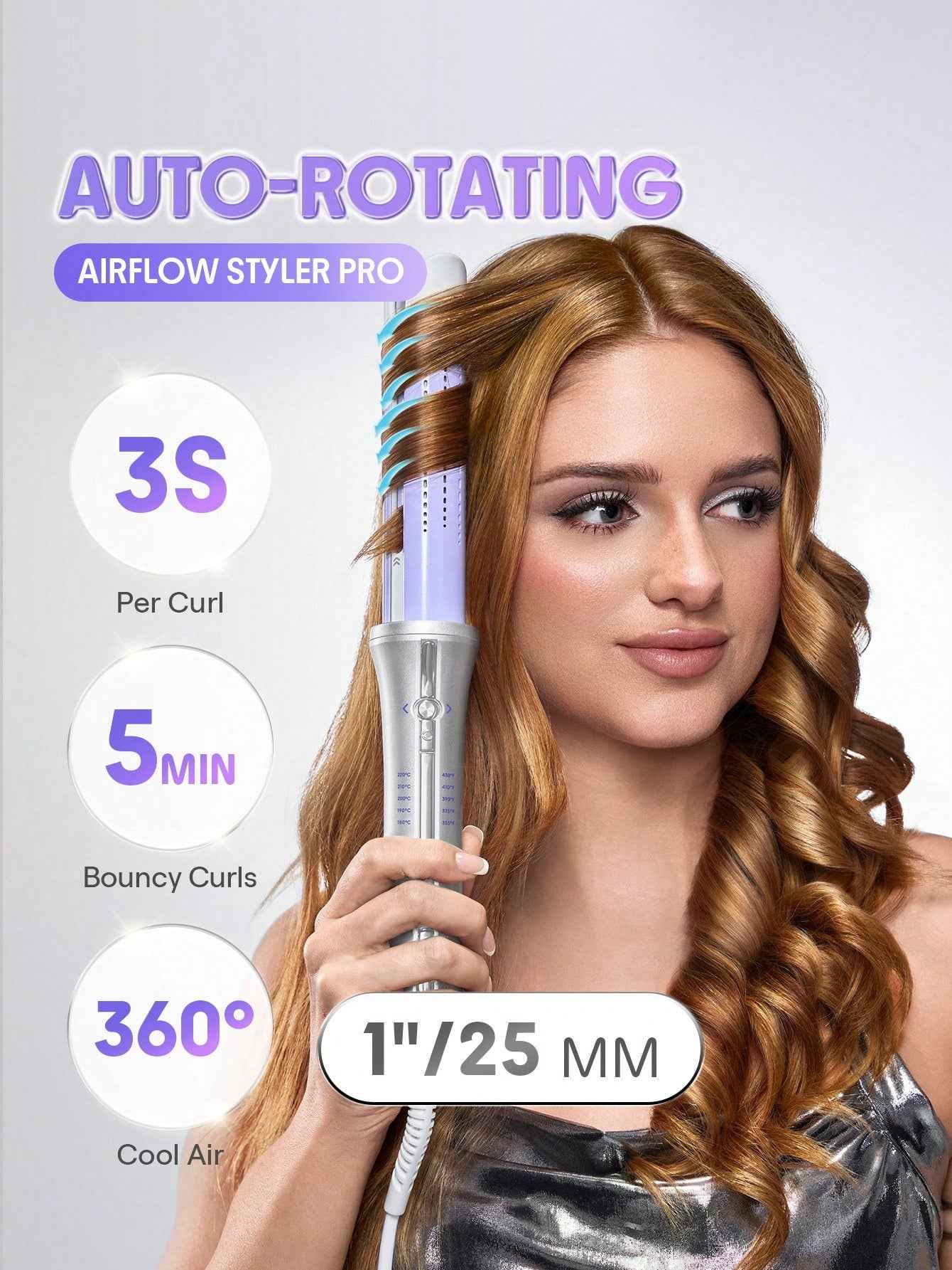 SHEGLAM HAIR One Touch Airflow Styler Pro-32mm Silver-Purple (pre-order)