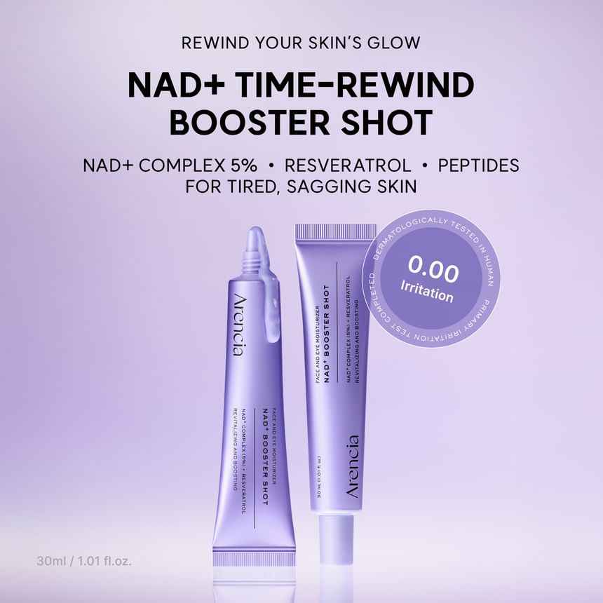 ARENCIA NAD+ Serum Booster Shot with 5% NAD+ Complex & Resveratrol
