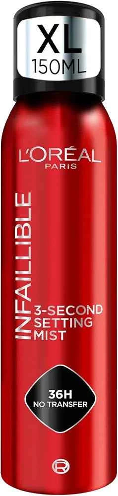 L'Oréal Paris XL Setting Spray, Infallible 3-Second Makeup Mist, 150ml