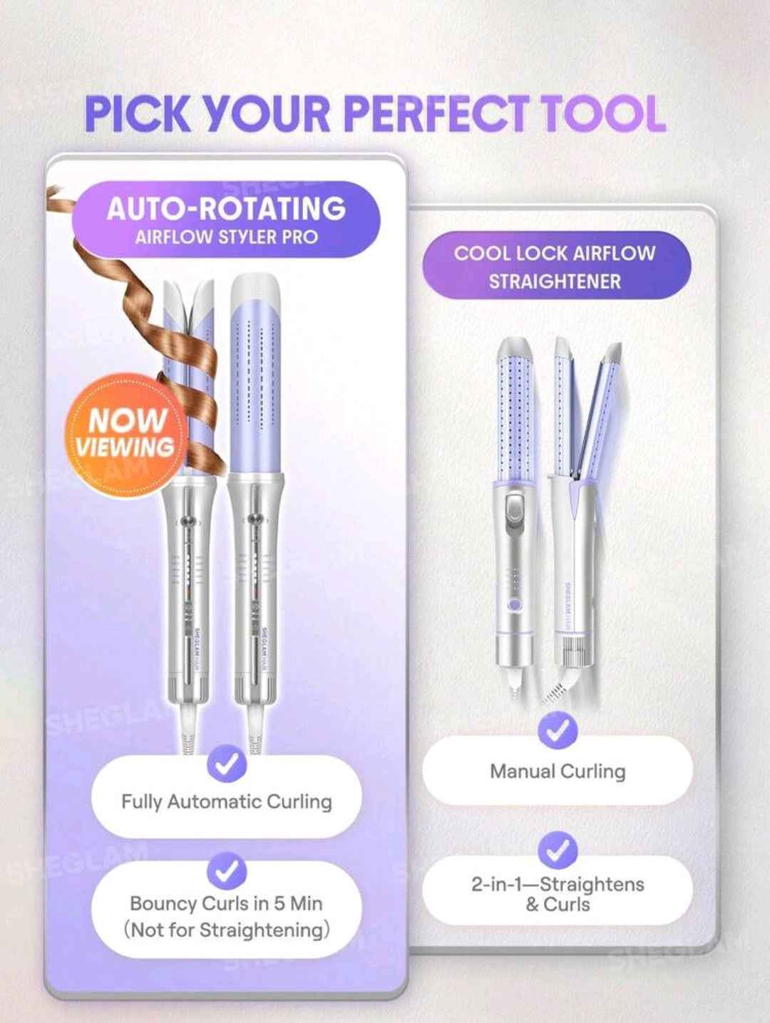 SHEGLAM HAIR One Touch Airflow Styler Pro-32mm Silver-Purple (pre-order)