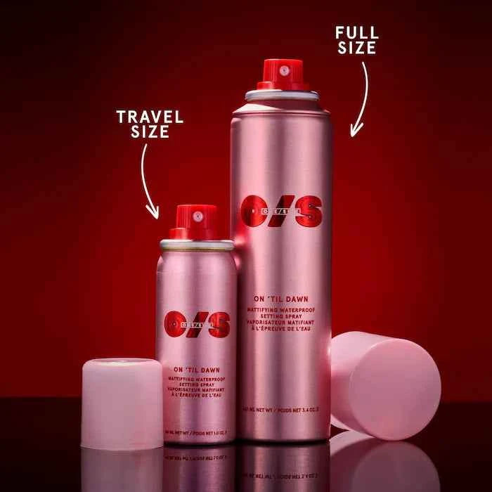 ONE/SIZE by Patrick Starrr 
On 'Til Dawn Mattifying Waterproof Setting Spray 143ml